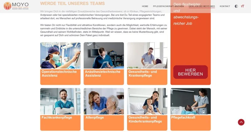 moyo-med.de – Personaldienstleistung in der Pflege